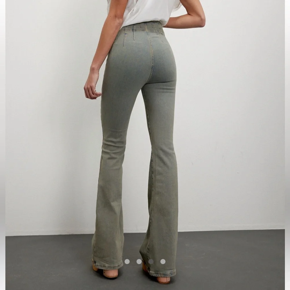 We The Free Jayce Flare Jean - Railroad Pinstripe - Picture 7 of 8